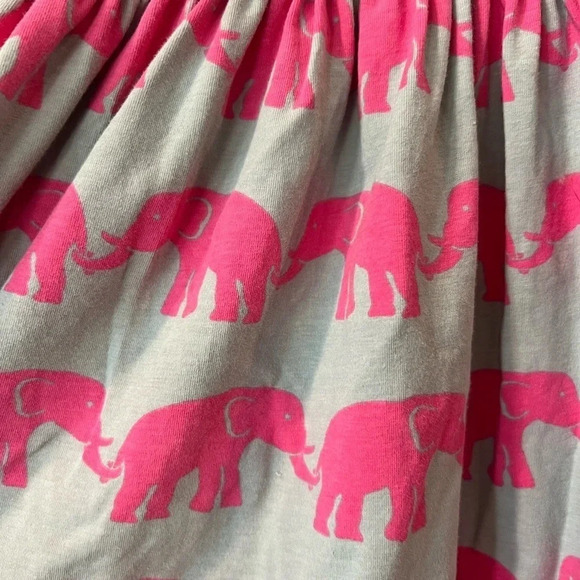 Eleanor Rose Elephant Dress | Grey  & Pink with Pockets | 10-12 Girl - Picture 5 of 8